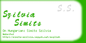 szilvia simits business card